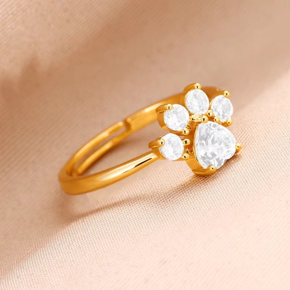 Paw Heart Ring